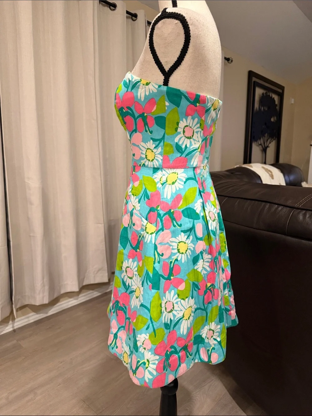 Lilly Pulitzer Turquoise Mini Dress. - Picture 3 of 16